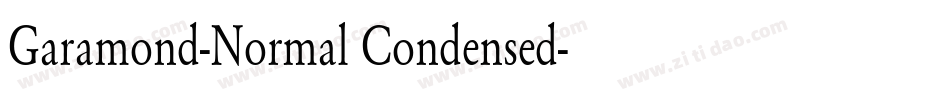 Garamond-Normal Condensed字体转换